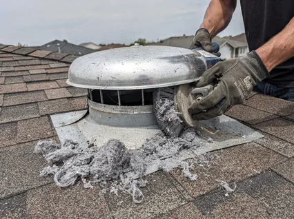 Cleaning Dryer Vent On Roof in Seekonk