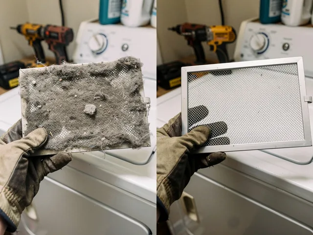 Professional lint trap cleaning by Seekonk Dryer Vent Cleaning in Seekonk