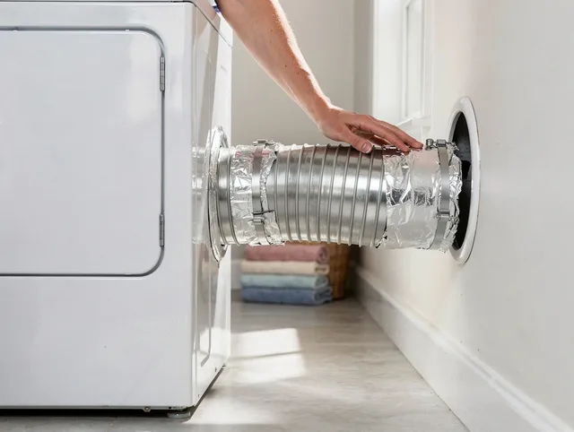 Professional dryer vent hose installation by Seekonk Dryer Vent Cleaning in Seekonk