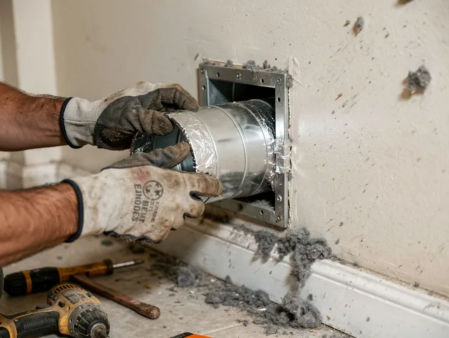 Professional dryer vent repair and installation by Seekonk Dryer Vent Cleaning in Seekonk